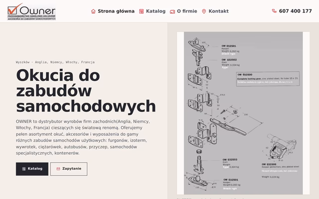 Case Study: Cyfrowy katalog B2B dla P.H.U. OWNER z PageSpeed 100/100