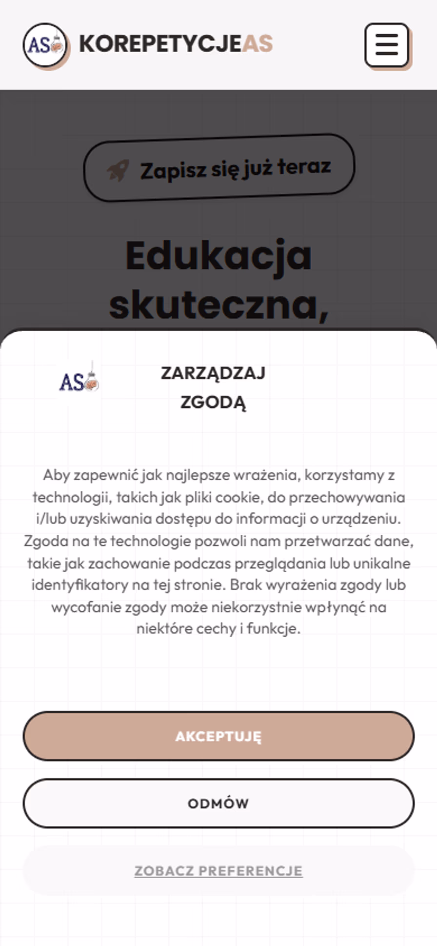 KorepetycjeAS.pl Mobile