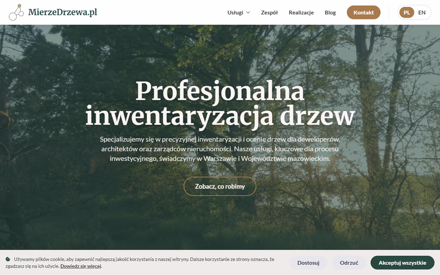 MierzeDrzewa.pl Desktop