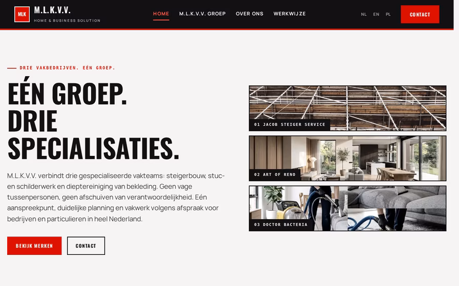 mlkvv.nl Desktop View